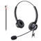 RJ9 Phone Headset for Office Phones with Noise Cancelling Microphone, Binaural Telephone Headsets Compatible with Cisco 8841 8845 8851 8865 6945 7811 7821 7940 7841 7861 7945 7965 VOIP Phone