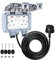 Youyijia 5M 2 Gang IP66 Outdoor Waterproof Socket with Extension Lead Double Switched Sockets Cover Rated Weatherproof Wall Plug Socket Box