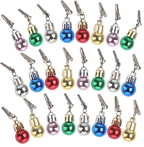 Warmhm 2 Sets Bartglocken Bartschmuck Weihnachtsschmuck für Bärte Barthaarschmuck Bartclip Weihnachtsbartdekor Stück * 2