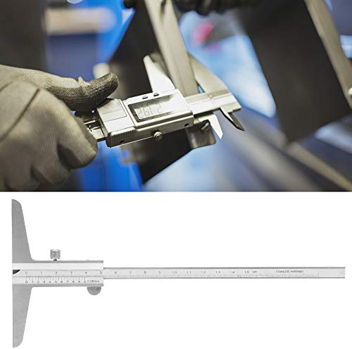 Calibre de Profundidad, Calibre de Profundidad de Acero Inoxidable, Calibre de Profundidad de Precisión, Herramienta de Medición de Calibre para el Hogar y la Industria, Medición