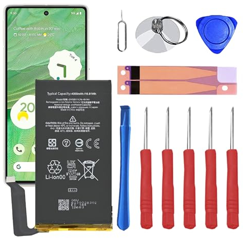 【4355mAh】 Pixel 7 Akku, Hochwertiger Ersatz-Akku für HTC Google Pixel 7 GZE8U mit Reparaturwerkzeugsätze