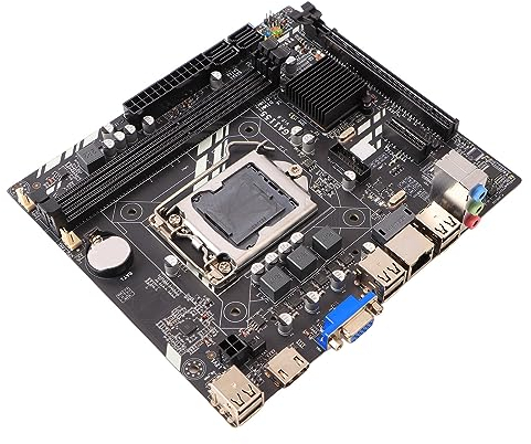 H61M-Motherboard, Quad-Core-Prozessor, Dual-Channel-DDR3-Speicher, High-Definition-Schnittstelle, 1155-Pin-Computer-Hauptplatine mit Breitem Anwendungsbereich