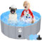 Gindoly Hundepool,Faltbare Hundepools für Kleine, Mittlere&Große,Swimmingpool Planschbecken Hundebadewanne Faltbarer für Hunde und Katzen,Abriebfest&Rutschfest-80x30cm