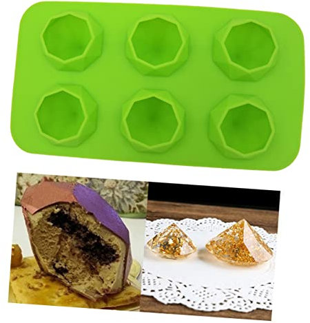 Cabilock Molde Para Cubitos De Hielo Diseño Diamante Silicona Para Whisky Helado