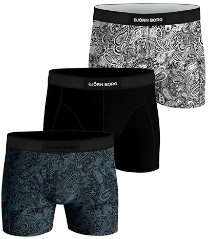 Björn Borg | Bjorn Borg Cotton Stretch Boxer 3P, Boxer Briefs for Men, Multi-Packs Available, Size S