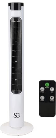 SG Traders 32 Tower Fan with Remote Control and Timer, Digital Oszillierender Tower Fan, Electric Portable Floor Standing Quiet Operation Space-Saving Fans, 70-Degree Oscillation Bedroom Cooling Fans