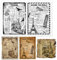 GLOBLELAND Vintage Reisetickets Transparente Stempel Für DIY Scrapbooking Reisepostkarten Silikon Stempelsiegel Transparente Stempel Für Karten Fotoalbum Tagebuch 6.3x4.33 Zoll