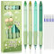 Radierbarer Kugelschreiber, Pack of 4 Gelstifte Radierbar, Erasable 0.5 mm Tintenroller Pen with 5 Refills, Gel Pens for Children, Students, School, Office (Blue)