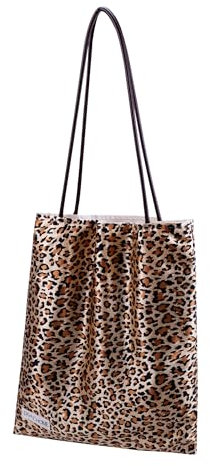 DGAZ Seide Designer Tasche für Damen, Luxus Handtasche Shopper mit Reißverschlusstasche, Groß Umhängetaschen Hobo Tasche (Leopard A)