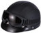 Casco a Faccia Aperta con Occhiali Marrone Chiaro retrò Mezzo elmetto per Adulti traspirato con Casco a Rilascio rapido per la Protezione del Collo Staccabile per Uomini, Media (Nero), Rilascio Rap