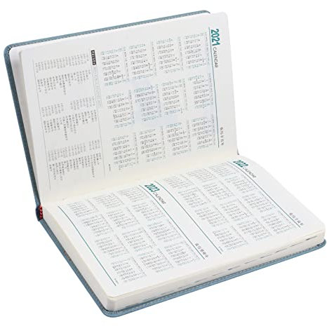 STOBOK 1 Stück 2021 2021 Agenda Buch Planer Buch Planung Notizblock Jahresplaner 2021 Planungsbuch 2021 Zeitplan Buch Mehrzweckhandbuch Jahresplan Buch 2021 Notizblock