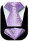 HISDERN Cravate Homme Lilas et Noir à Motif Cachemire Mariage Élégant Cravates Extra Longues pour Hommes et Carré de poche pour Mariage d'affaires 160cm