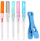 NHPY 7 Stück Piercing Nadeln Set, Piercing Nadel Piercing Set, Piercing Stechen, Nadeln Piercing Gemischte 14G 16G 18G 20G 22G Catheter Nadeln Für Piercing Piercing Kit Piercing Zubehör Mit 2 Clip
