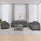 ZEYUAN 3-TLG. Sofagarnitur mit Kissen Dunkelgrau Stoff, Sofas & Couches, Sofa Wohnzimmer, Sofa Für Jugendzimmer, Relaxsofa, Sofa Für Schlafzimmer, Polstersofa - 3201633