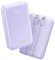 Qecvec Power Bank,Portable Charger 20000mAh with 2 Built-in Cables, 22.5w Fast Charging Battery Pack, LED Display Backup Battery, Travel Battery Pack for iPad, iphone Samsung and More (Purple)