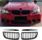 Haoyijiahui E90 Riñones Negro para BMW 3er E90 E91 Rejilla Dobles Parrilla 3er E90 E91 2005 2006 2007 2008 Touring (For 3er E90 2005-2008 PRE)