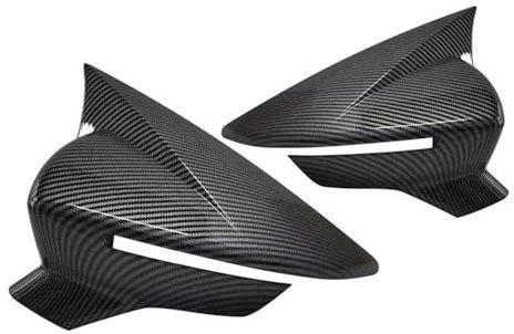 HTUHBCX Spiegelkappe Außenspiegel Für SEAT Für Leon Für MK3 5F 2013 2014 2015 2016 2017 2018 2019 Für Ibiza Für MK5 2017 2018 2019 2020 Rückspiegelabdeckungsverkleidung Rückspiegel Kappe(Carbon)