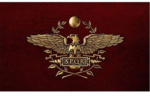 MOUNTTU SPQR Drapeau Senatus Sénat de Populusque Romanus Empire Romain Bannière Drapeau avec Oeillets 3 X 5 FT Bannière Romaine Décorative Drapeau Romain Drapeau National Drapeau Empire Romain