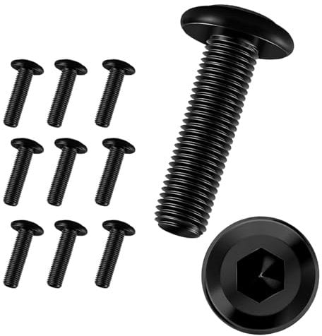 10 Pièces Vis M8 X 30,Vis m8,Boulon m8,Boulons,Acier Inoxydable A2 V2A,Six Pans Creux,Entièrement Fileté,Noir(M8 X 30)