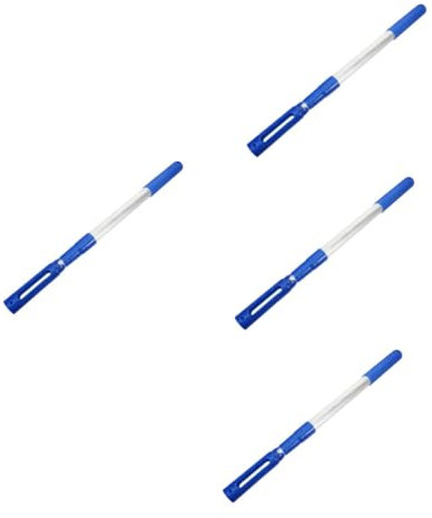BESPORTBLE 4 Stück Teleskopstange für Schwimmbäder Landung Solar- Abs zusammenklappbar Hundefangstange Teich fischnetz Pool reinigungsbürste verstellbare Verbindungsstange Metallpast Plastik