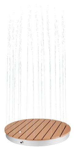 Home Deluxe Douche au Sol WPC Calia Teck - ⌀ 70,5 cm | Douche au Sol, Douche extérieure, Douche de Jardin, Douche d'extérieur