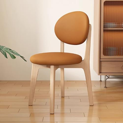 Generisch Polsterstuhl Esszimmer 2er Set Modern Küchenstühle mit Lehne und Polster Stapelstühle Holz für Esszimmer Küche Wohnzimmer Büro (Holz 1)