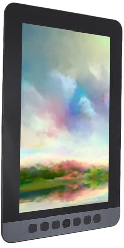 Tableta de Dibujo, Tableta Gráfica de 11.6 Pulgadas Tableta de Dibujo de Arte sin Batería Función de Inclinación de Lápiz óptico 6 Hot Keys para Ganar PC, 16.7m Colores