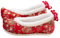 FOMIYES 1 Paio antiche Scarpe da Sposa Scarpe con Ricami Floreali Ricamato Piatto Balletto Pantofole in Stile Pizzo Scarpe Hanfu in Stile Cinese Calzature Ricamate Peluche Rosso