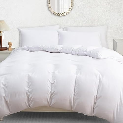 Pamposh Super King Duvet Set Pack Of 2 - Pre Washed Cotton Like Polyester | Soft Microfibre Polyester, Comfortable Sleep, Fade Resistant, Super King (220 x 260 cm), Zipper Closure, Machine Washable