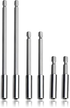 6 Stück Magnetische Bit Verlängerung 6cm/10cm/15cm Schnellwechsel Bithalter Bithalter Magnetisch Lang Bit Verlängerung Halterung für Elektrische Bohrmaschine Schlagschrauber Schraubendreher
