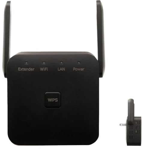 Lumenvira WeXtend Pro 5G WiFi Extender, Plug-and-Play Indoor Signal Booster (Black)