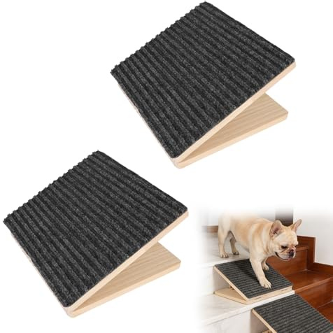 2pcs Adjustable Dog Ramp for Couch & Stairs, Portable Foldable Pet Steps Stairs Assist with Anti-Slip Mats, Pet Accessories Supplies Must Haves for Small Dogs & Cats Elderly Injured or Senior Pets
