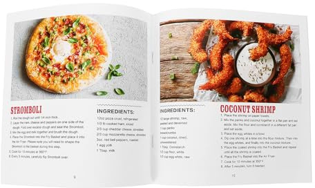 BCOATH Livre de Recettes pour Friteuse à Air Chaud en Papier Instructions Détaillées et Variété de Recettes Cuisine Facile et Rapide
