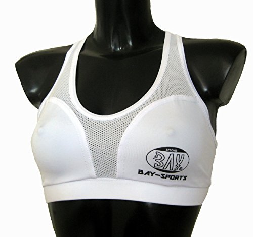 BAY® Komfort Bustier Damen Ohne Bügel Sport BH Stretch Sports Bra Top Für Yoga Kampfsport Fitness-Training (weiß
