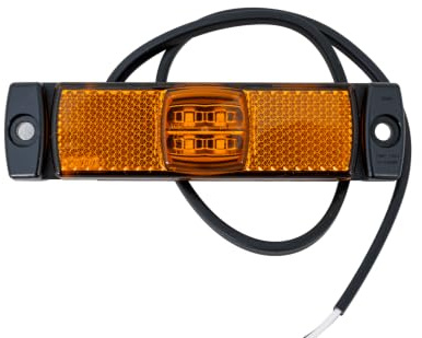 FRISTOM LED Umrissleuchte FT-017 orange 12-24 V Kabel 0,5 m Maße 130 x 32 x 14,5 mm für Anhänger LKW Landmaschinen für Trailer und Transporter im Einsatz für Nutzfahrzeuge