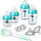 Tommee Tippee Advanced Anti-Colic Newborn Baby Bottle Starter Set, Breast-Like Teat and Heat Sensing Technology, Clear