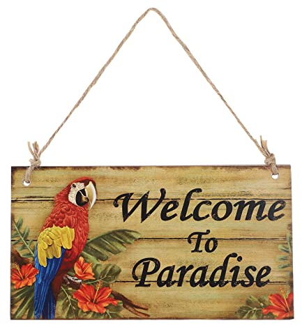 Der Strand von Hawaii luoem Mottoparty Willkommen im Paradies rechteckig Wand Anhänger Dekoration für die Hochzeit Dekoration von der Kinderparty Luau Hawaii