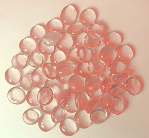 Ciottoli di vetro - confezione da 200 g di piccole pietre decorative rosa.