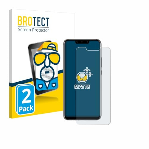 BROTECT Schutzfolie für Huawei Mate 20 lite | 2 Stück Entspiegelnder Displayschutz Made in Germany Matte Displayschutz-Folie Anti-Reflex Anti-Fingerprint Einfache Montage