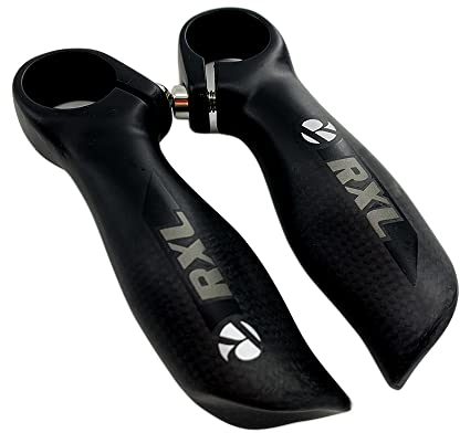 bar ends fahrrads Fahrradgriffe fahrrad griff fahrrad lenkergriffe griffe RXL SL Mountainbike 22.2mm Kohlefaser + Aluminiumlegierung 2 Stück Bar Ends Grau 3K Matt