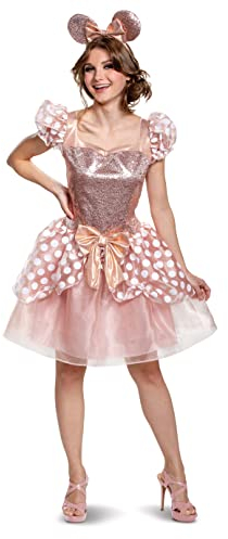 Disguise Damen Rose Gold Minnie Deluxe Erwachsenenkostüm Kostüme in Erwachsenengröße, X-Large (18-20) US