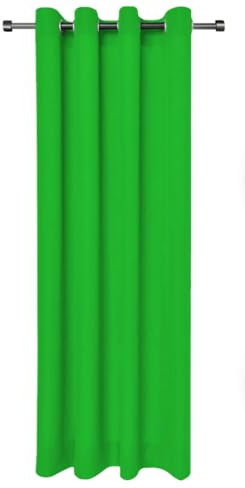 Rollmayer Vorhänge Schal mit Ösen Kollektion Vivid (Grün 25, 135x215 cm - BxH - 2 er Pack) Blickdicht Uni einfarbig Gardinen Schal für Schlafzimmer Schal