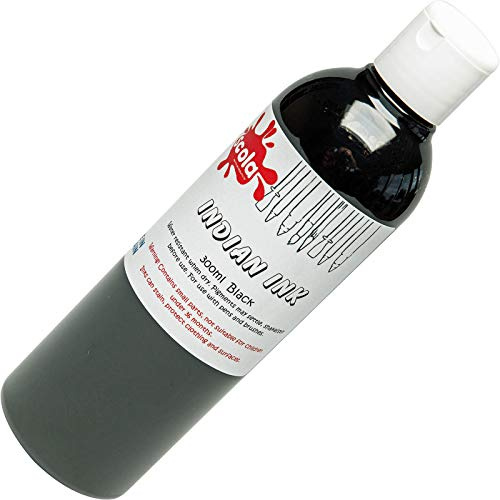 Scolaquip II300/38 Indian Drawing Ink Black Colour Paint, 300mL Volume
