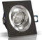 trendlights24 Noble Decken Einbauleuchte 5x Schwarz eckig 230V Hochvolt GU10 schwenkbar - ohne Leuchtmittel - Aluminium Einbaustrahler Einbauspot