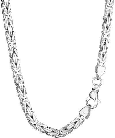 NKlaus Königskette 7,1mm Silberkette 925 Sterlingsilber Königs diamantiert Armband massiv Herren 22cm 3479