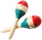 Maracas Large Colorful Wood Rumba Shakers Rattle Hand Percussion of Sand of the Hammer Great Musical Instrument with Salsa Rhythm For Party Games (Colorful)