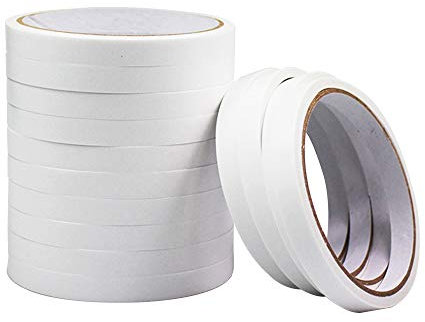 ONECHANCE Ruban Adhésif Double Face Transparent Extra Fort, 12M/roll Multipack Color White Size 5mm(40 rolls)