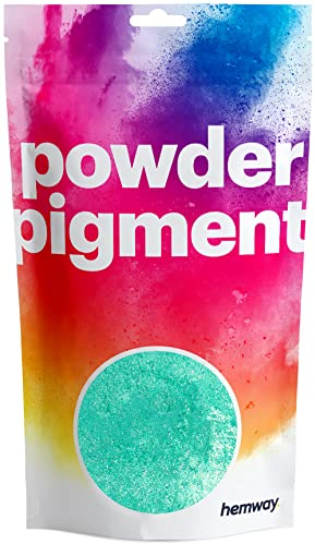 Hemway 50g / 1.75oz Metallic Mint Green Dye Pigment Powder | Luxury Premium Dye for Epoxy, Resin, Polyurethane Paint, Jewellery, Table Tops & Resin Floors | Colour Enhancement | Vegan & Toxin-Free