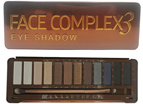 Face Complex Professional Makeup Palette Ombretti Caramel Palette, Pigmenti Pressati, 12 Tonalità, Effetto Glitter and matte, CONFEZIONE DA 1