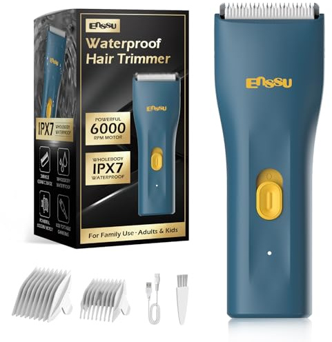 Favrison Körperhaarschneider für Männer & Frauen, Mini Elektrische Körperfriseur, Schäbische Haarschneider für Unterarm, Brust, Leiste, Wasserdicht Nass Trocken Gebrauch, Geräuscharm (Dunkelgrün)